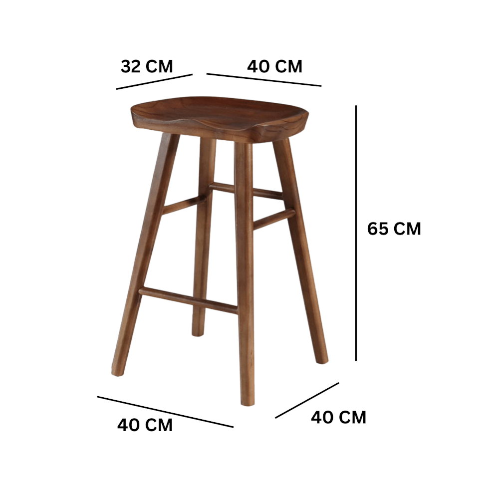 เก้าอี้บาร์ MY DOLLS HOUSE PINE 65 ซม. สีน้ำตาลเข้มเอสเพรสโซ่